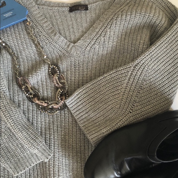 Peserico Tricot Gray Wool Blend Sweater Sz: L (44) - Picture 7 of 8
